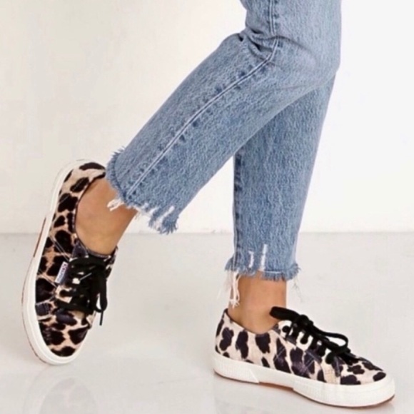 Velvet Leopard Superga 2750 Sneakers NIB / Cheetah - Picture 6 of 7